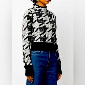 Rag & Bone . Black & White Herringbone Sweater